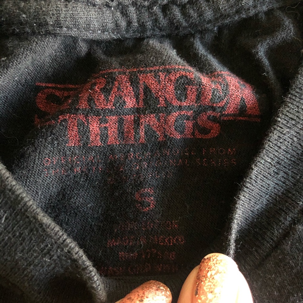 Stranger Things Black Tee. Size Small - image 4